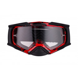 GOGLE IMX DUST GRAPHIC RED/BLACK MATT - SZYBA DARK SMOKE + CLEAR (2 SZYBY W ZESTAWIE) ENDURO CROSS