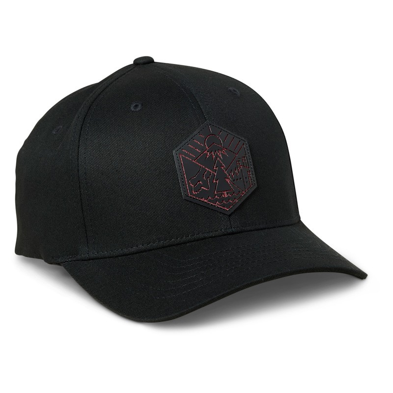 CZAPKA Z DASZKIEM FOX CAVEAUT FLEXFIT BLACK  ENDURO CROSS