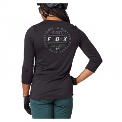 KOSZULKA ROWEROWA FOX LADY RANGER DR 3/4 BLACK  ENDURO CROSS