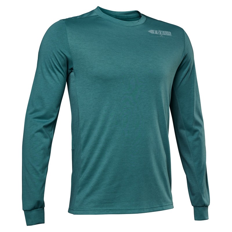 KOSZULKA ROWEROWA Z DŁUGIM RĘKAWEM FOX RANGER DR SEA FOAM  ENDURO CROSS