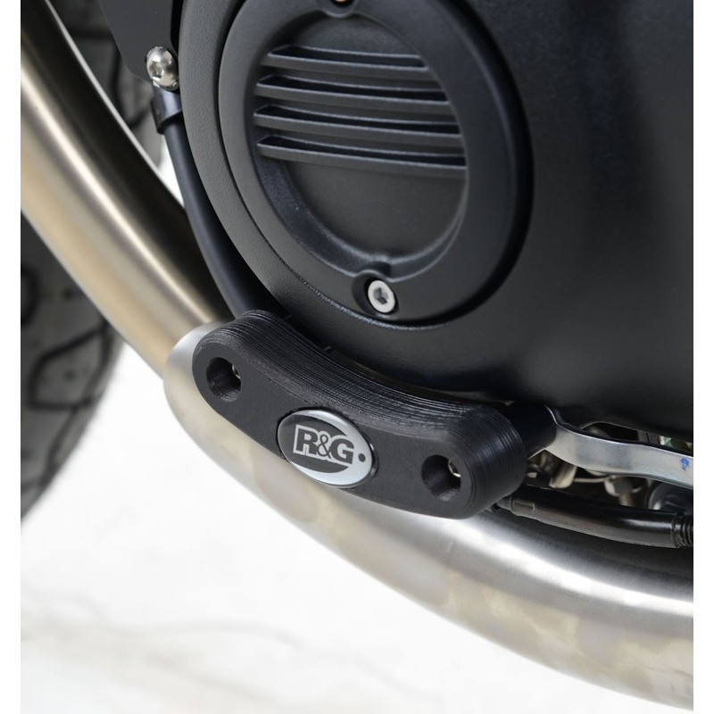 SLIDERY SILNIKA, TRIUMPH THRUXTON 1200/1200R/STREET TWIN/T120 BONNEVILLE, LEWA STRONA, BLACK