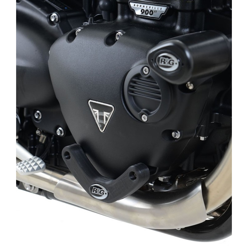 SLIDERY SILNIKA, TRIUMPH THRUXTON 1200/1200R/STREET TWIN/T120 BONNEVILLE, PRAWA STRONA, BLACK