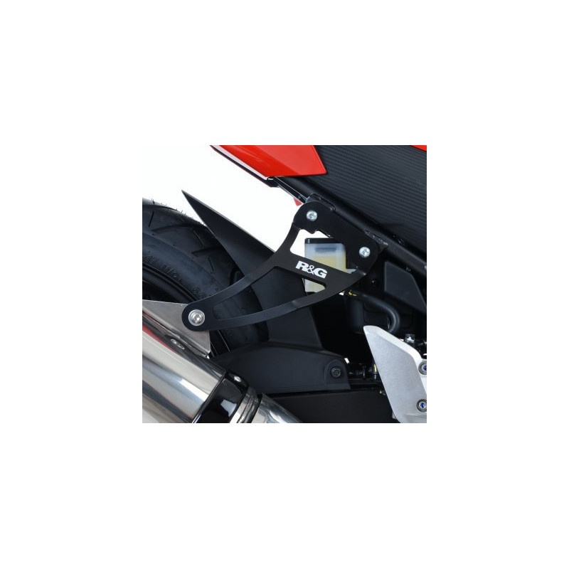 MOCOWANIE WYDECHU + ZESTAW ZAŚLEPEK PODNÓŻKÓW, HONDA CBR300R, BLACK