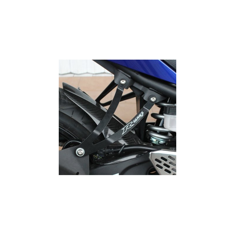 MOCOWANIE WYDECHU + ZESTAW ZAŚLEPEK PODNÓŻKÓW, YAMAHA YZF-R25 / YZF-R3, BLACK