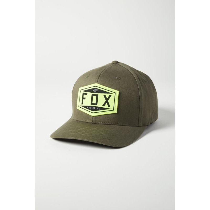 CZAPKA Z DASZKIEM FOX EMBLEM FLEXFIT OLIVE GREEN  ENDURO CROSS