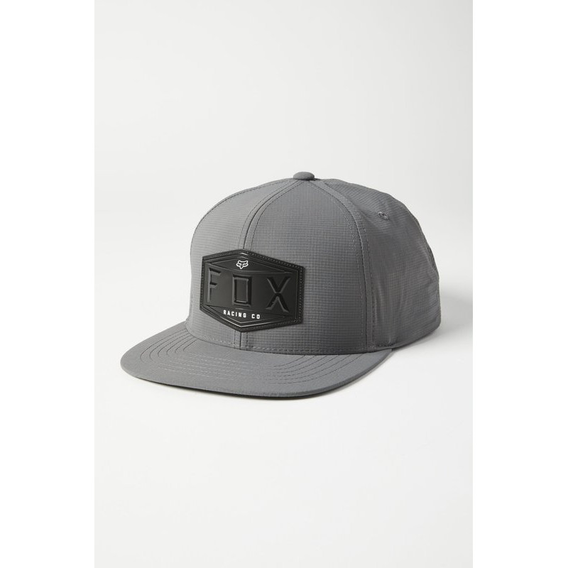 CZAPKA Z DASZKIEM FOX EMBLEM SNAPBACK PEWTER  ENDURO CROSS