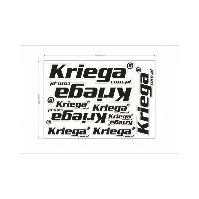 Kriega pakiet naklejek Kriega pakiet naklejek