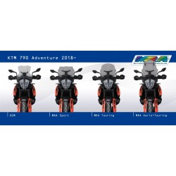 Szyba motocyklowa MRA KTM ADVENTURE 790 R, , 2018-, forma SPN, czarna