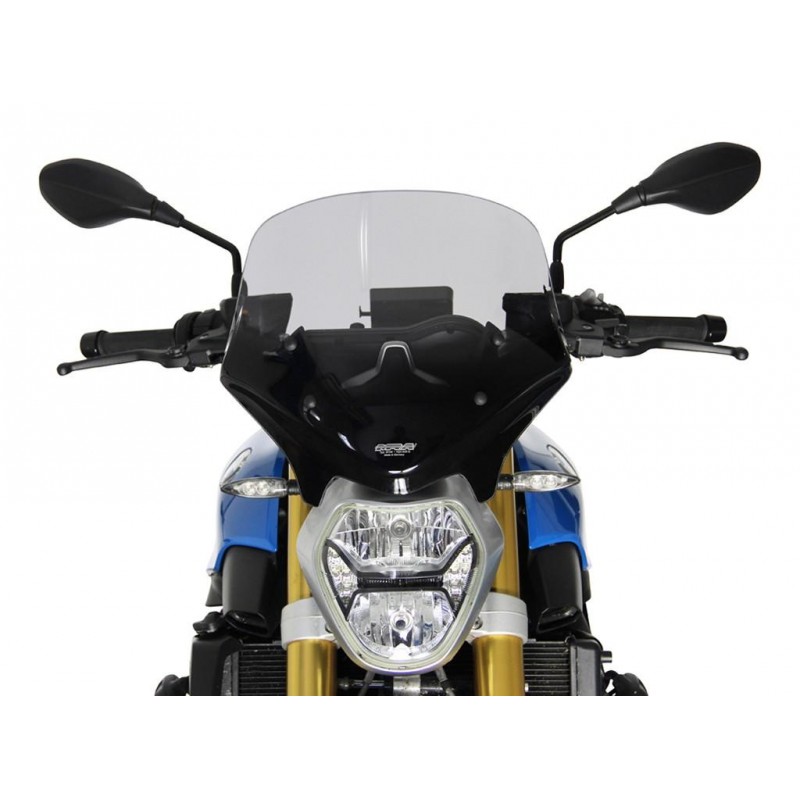 Szyba motocyklowa MRA BMW R 1200 R (F. HALTER WINDSH. SPORT), R12WR, 2015-2018, forma TM, bezbarwna Szyba motocyklowa MRA BMW R 1200 R (F. HALTER WINDSH. SPORT), R12WR, 2015-2018, forma TM, bezbarwna