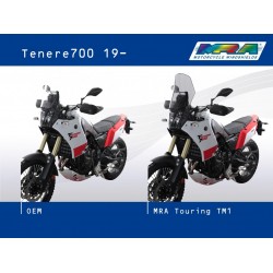 Szyba motocyklowa MRA YAMAHA TENERE 700, , 2019-, forma TM, czarna