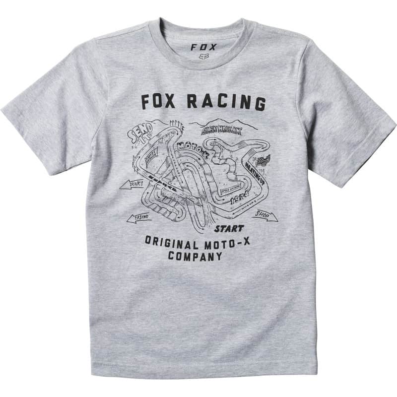 T-SHIRT FOX JUNIOR FAST TRACK LIGHT HEATHER GREY  ENDURO CROSS