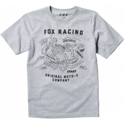 T-SHIRT FOX JUNIOR FAST TRACK LIGHT HEATHER GREY  ENDURO CROSS