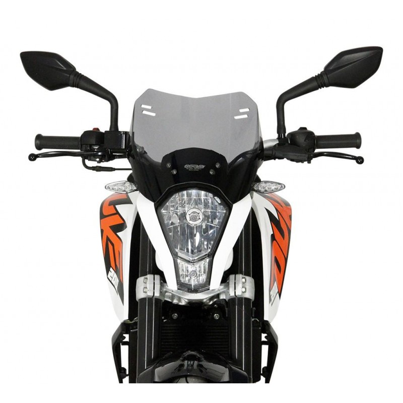 Szyba motocyklowa MRA KTM DUKE 125, , -2016, forma S, przyciemniana