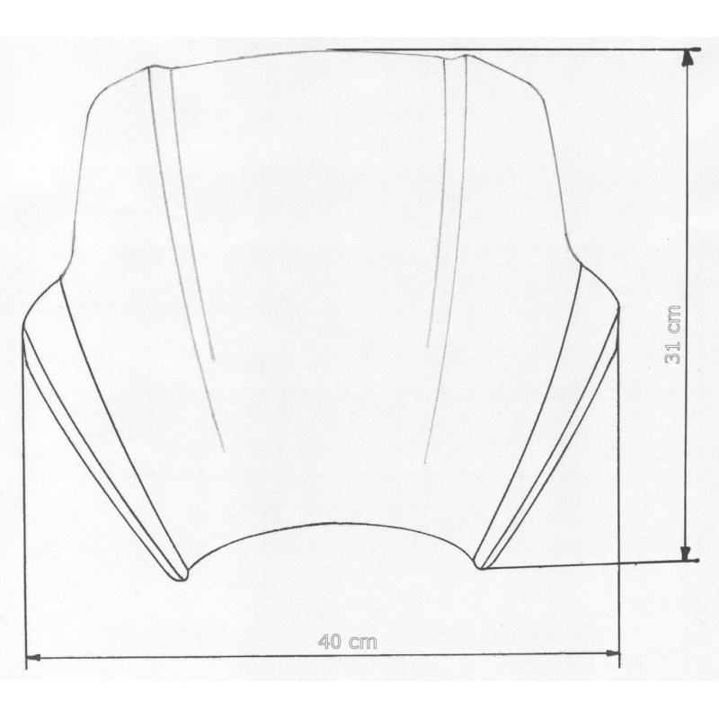 Uniwersalna szyba do motocykli bez owiewek MRA, forma SPS-A, bezbarwna Uniwersalna szyba do motocykli bez owiewek MRA, forma SPS-A, bezbarwna