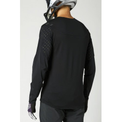 KOSZULKA ROWEROWA FOX Z DŁUGIM RĘKAWEM FLEXAIR DELTA BLACK/BLACK  ENDURO CROSS