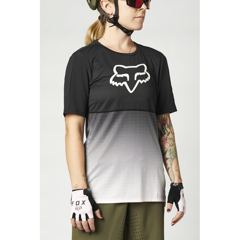 KOSZULKA ROWEROWA FOX LADY FLEXAIR BLACK/PINK  ENDURO CROSS