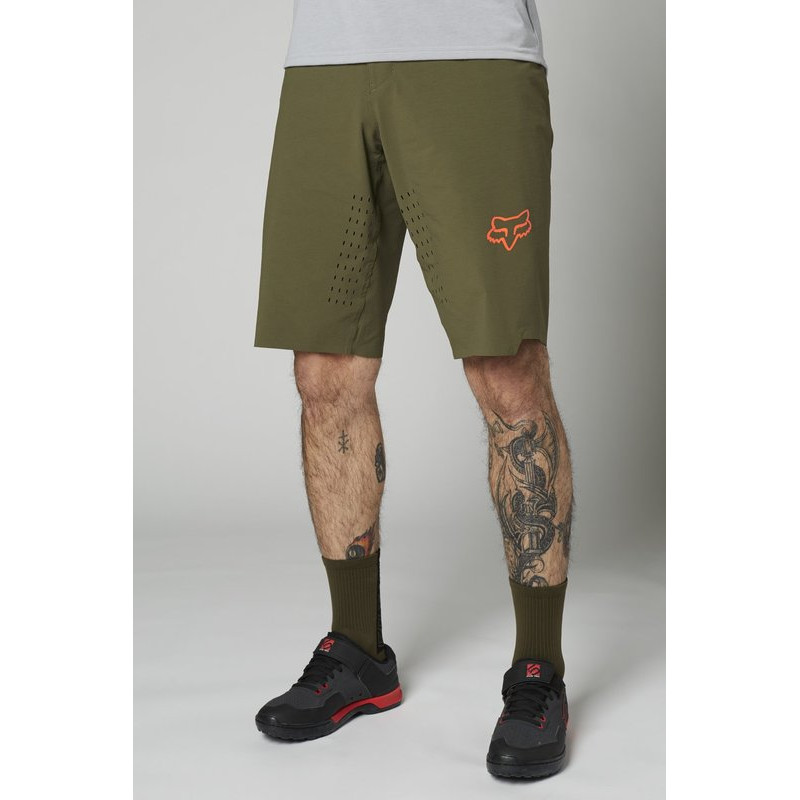 SPODENKI ROWEROWE FOX FLEXAIR LITE OLIVE GREEN  ENDURO CROSS