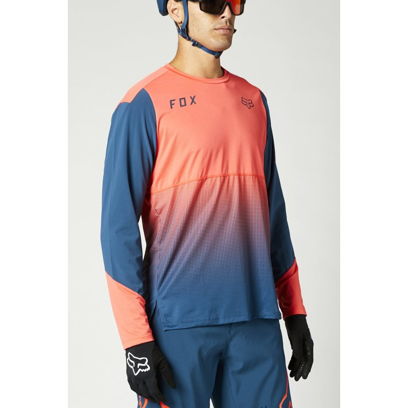 KOSZULKA ROWEROWA FOX Z DŁUGIM RĘKAWEM FLEXAIR ATOMIC PUNCH  ENDURO CROSS