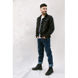 KURTKA JEANS BROGER FLORIDA WASHED BLACK 