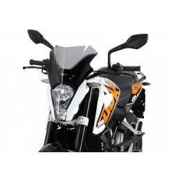 Szyba motocyklowa MRA KTM DUKE 125, , -2016, forma R, przyciemniana