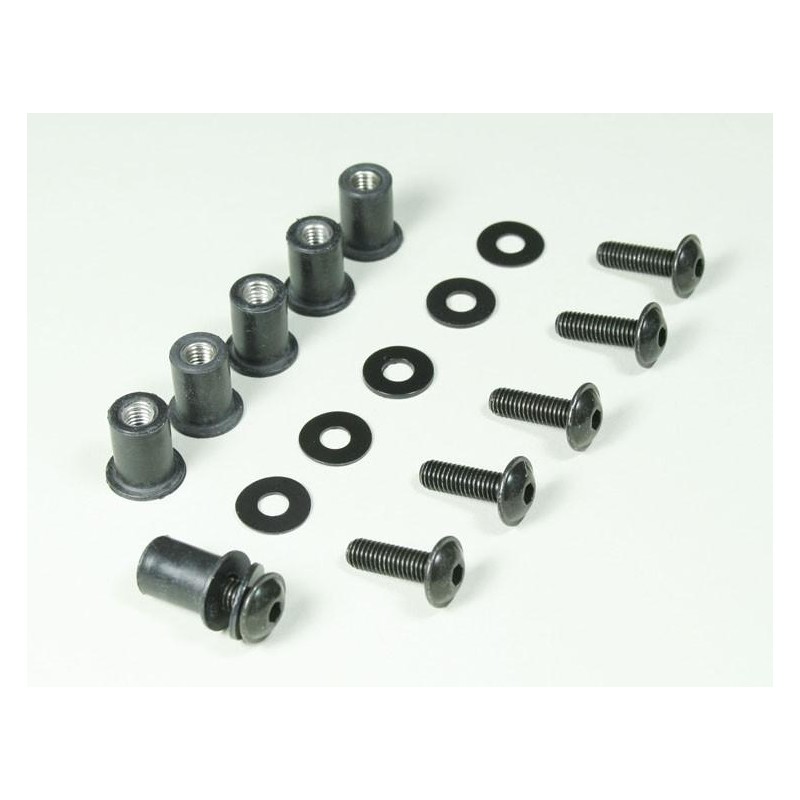 Gumowa nakrętka ze śrubą M5 / 6 par MRA