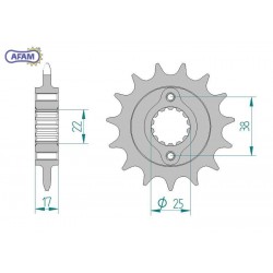 AFAM Zębatka przednia do...