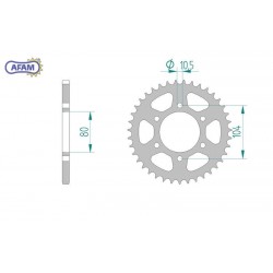 AFAM Zębatka tylna stalowa...