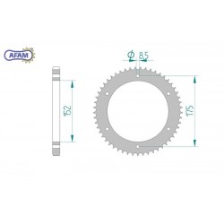 AFAM Zębatka tylna stalowa...