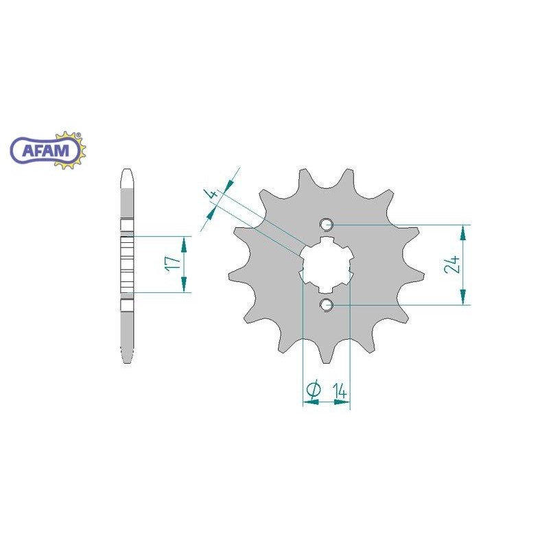 AFAM Zębatka przednia do łańcucha 420 kod 49102-11