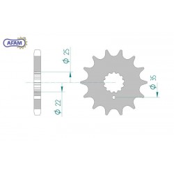AFAM Zębatka przednia do...