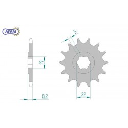 AFAM Zębatka przednia do...