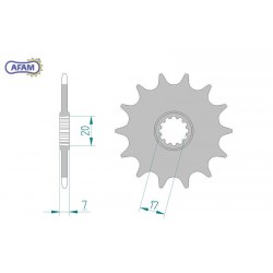 AFAM Zębatka przednia do...