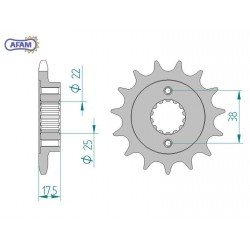 AFAM Zębatka przednia do...