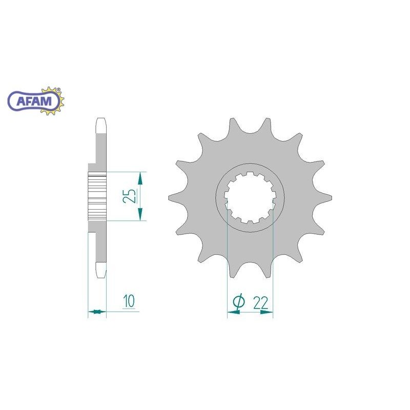 AFAM Zębatka przednia do łańcucha 520 kod 21510-14