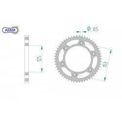 AFAM Zębatka tylna stalowa...