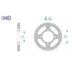 AFAM Zębatka tylna stalowa...