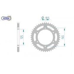 AFAM Zębatka tylna stalowa...