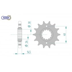 AFAM Zębatka przednia do...