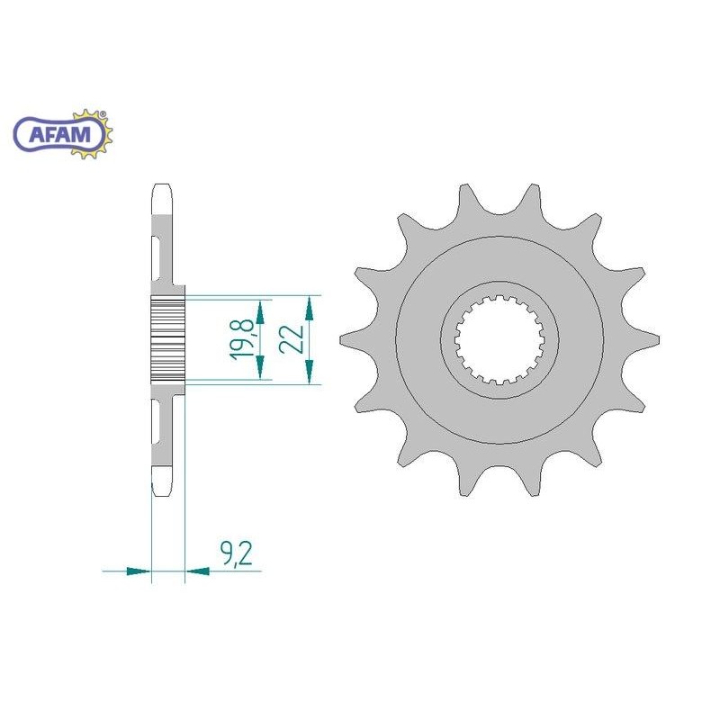 AFAM Zębatka przednia do łańcucha 520 kod 24305-13