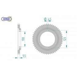 AFAM Zębatka tylna stalowa...