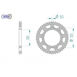 AFAM Zębatka tylna stalowa...