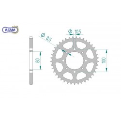 AFAM Zębatka tylna stalowa...