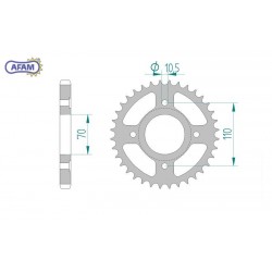 AFAM Zębatka tylna stalowa...