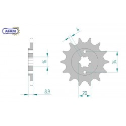 AFAM Zębatka przednia do...