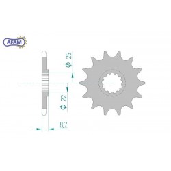 AFAM Zębatka przednia do...