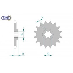 AFAM Zębatka przednia do...