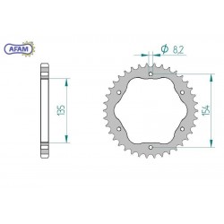 AFAM Zębatka tylna...