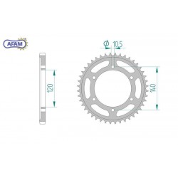 AFAM Zębatka tylna stalowa...