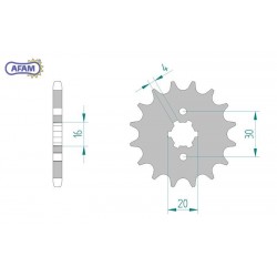 AFAM Zębatka przednia do...