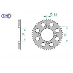 AFAM Zębatka tylna stalowa...